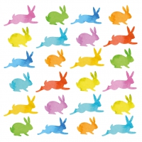 Servietten 33x33 cm - Aquarell Bunnies