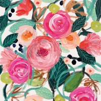 Servilletas 33x33 cm - La Belle Rose 33x33 cm