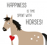 餐巾33x33厘米 - Happiness & Horses 33x33 cm