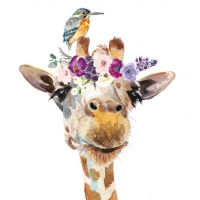 Serviettes 33x33 cm - Pretty Giraffe 33x33 cm