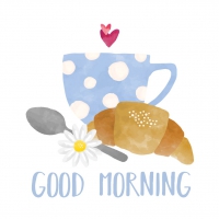 Serviettes 33x33 cm - Good Morning Napkin 33x33