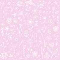 Servietten 33x33 cm - Pure Flower rosé Napkin 33x33