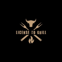 Serwetki 33x33 cm - Grill black