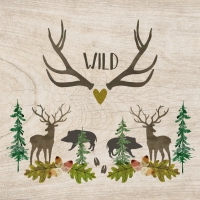 Napkins 33x33 cm - Wild Napkin 33x33