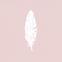 Servilletas 33x33 cm - Pure Feather rosé Napkin 33x33