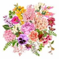 Tovaglioli 33x33 cm - Flower Bouquet Napkin 33x33