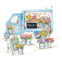 餐巾33x33厘米 - Flower Truck Napkin 33x33