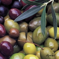 Салфетки 33x33 см - Mixed Olives Napkin 33x33