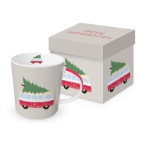 Taza de porcelana con mango - Weihnachtsbus
