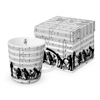 Porcelain cup with handle - Orchestra