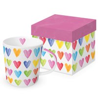 Kaffeebecher Trend Mug - Aquarell Hearts