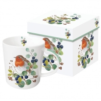 Porcelain cup with handle - Oiseau sur Branche