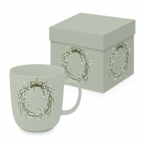 Taza de porcelana con mango - Springtime Wreath