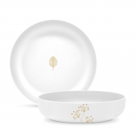 Porcelain bowl - Pure Gold Leaves Matte Bowl 30