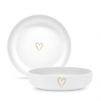 Tazón de porcelana - Pure Heart gold Matte Bowl 30