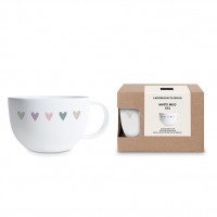 Porcelain cup with handle - Heart Infusion Matte Mug XXL