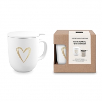 filiżanki do herbaty - Pure Heart gold Matte T-Mug