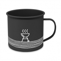Enamel mug - Pure BBQ anthracite Happy Metal Mug