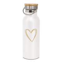 Stainless steel drinking bottle - Pure Heart gold