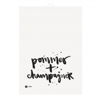 Keukenhanddoek - Pommes + Champagner kitchen towel