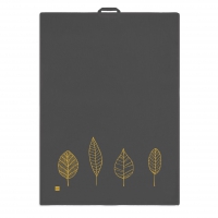 Paño de cocina - Pure Gold Leaves anthracite kitchen towel