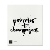 Dishcloth - Pommes + Champagner Schwammtuch