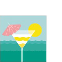 Serviettes 25x25 cm - Soleil couchant