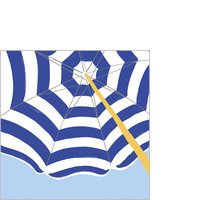 Napkins 25x25 cm - Beach Umbrella blue