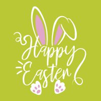 Napkins 33x33 cm - Happy Easter green