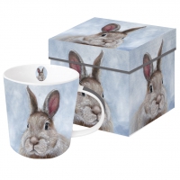 Porcelain cup with handle - Niblet the Bunny