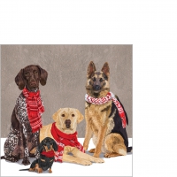 Servietten 25x25 cm - Scarf Dogs
