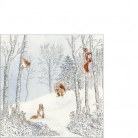 Napkins 25x25 cm - Ecureuil hiver