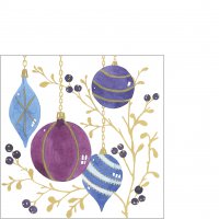 Napkins 25x25 cm - Ornaments purple