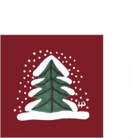 Napkins 25x25 cm - Tanne im Schnee