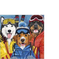 Serviettes 25x25 cm - Ski Dogs