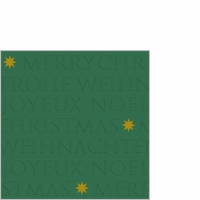 Servilletas 25x25 cm en relieve - Christmas embossed green