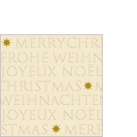 Servilletas 25x25 cm en relieve - Christmas embossed off-white