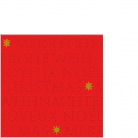 Serviettes 25x25 cm gaufrées - Christmas embossed red