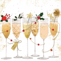餐巾25x25厘米 - Champagne glasses