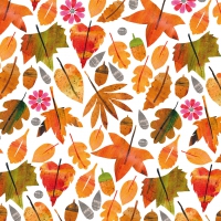 Napkins 25x25 cm - Autumn Leaves Napkin 25x25