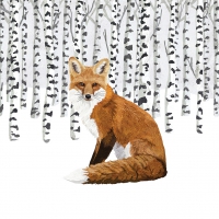 餐巾25x25厘米 - Wilderness Fox Napkin 25x25