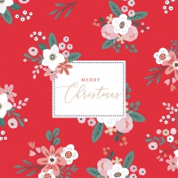 Serviettes 33x33 cm - Merry Christmas red Napkin 33x33