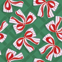 Servilletas 33x33 cm - Bows green Napkin
