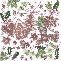 Servilletas 33x33 cm - Lebkuchen Napkin