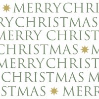 餐巾33x33厘米 - Christmas Letters forest green Napkin