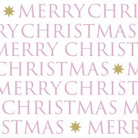 餐巾33x33厘米 - Christmas Letters rosé Napkin