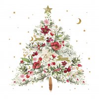 餐巾33x33厘米 - Beautiful Christmas Tree Napkin