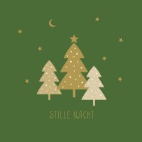 餐巾33x33厘米 - Stille Nacht grün Napkin
