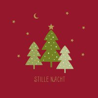 餐巾33x33厘米 - Stille Nacht rot Napkin