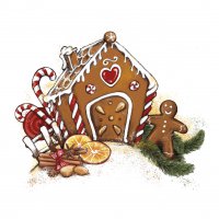 Napkins 33x33 cm - Lebkuchenhaus Napkin